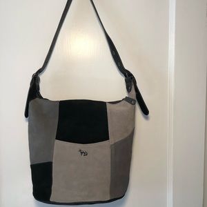 Emma Fox Grey and Black Shoulder Bag